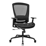 ELABEST Mesh Office Chair&comma;Ergonomic Computer Desk Chair&comma;Sturdy Task Chair- Adjustable Lumbar Support & Armrests&comma;Tilt Function&comma;Comfort Wide Seat&comma;Swivel Home Office Chair &lpar;Black&rpar;