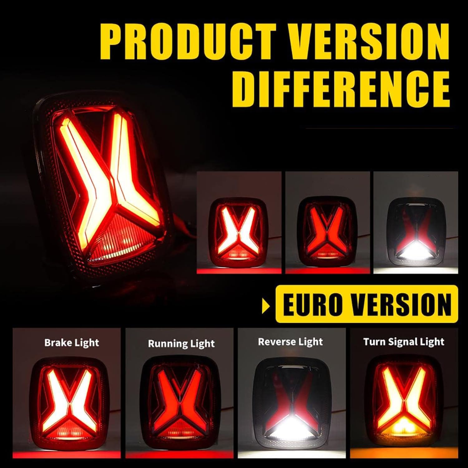 12V LED luci di coda per jeep Wrangler CJ TJ YJ 1998-2006 universale 30w TJ posteriore posteriore affumicato lente