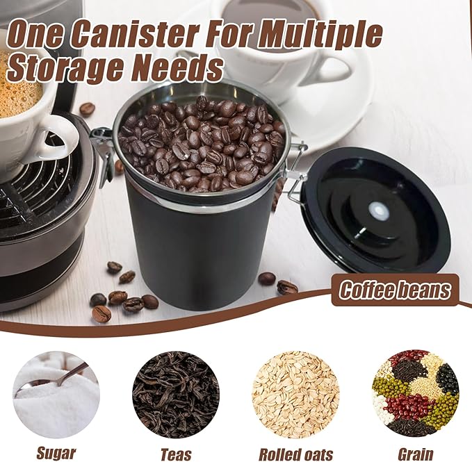Contenedor de Café Acero Inoxidable con Tapa Hermética y Seguimiento de Fecha miniatura 7