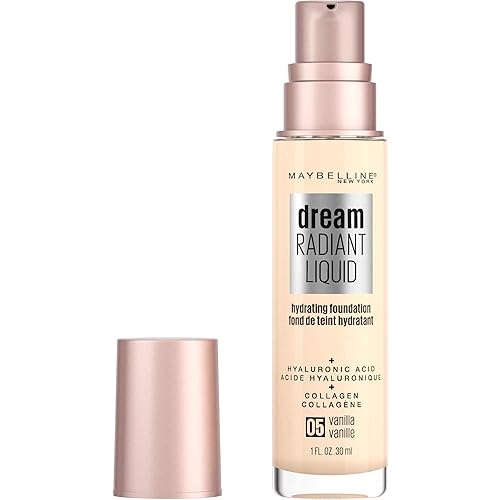 Maybelline Dream - Maquillaje hidratante líquido radiante, cobertura media, base líquida ligera, alabastro, 1 oz. Oz.