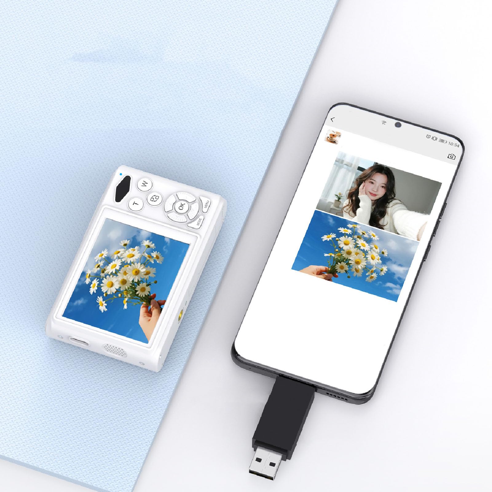 BuyWeek Cámara Digital 80MP 5K Cámara Selfie de Pantalla Dual con Zoom 18X AF Enfoque automático Filtros Creativos y Belleza para fotografía