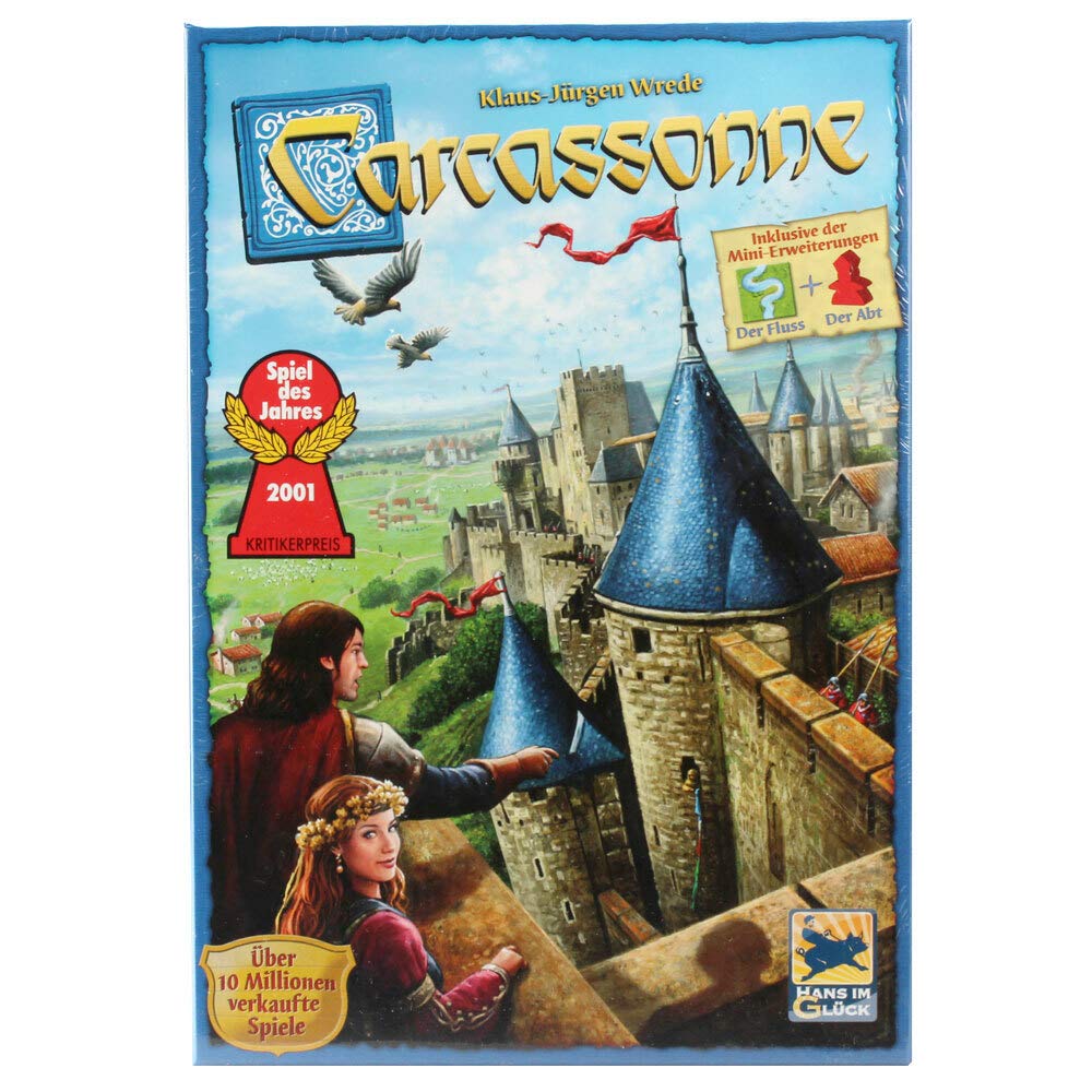 Hans im Glück | Carcassonne | Grundspiel | Familienspiel | Spiel des Jahres 2001 | 2-5 Spieler | Ab 7+ Jahren | 40+ Minuten | Deutsch 1. Grundspiel Carcassonne (alte Auflage) Single
