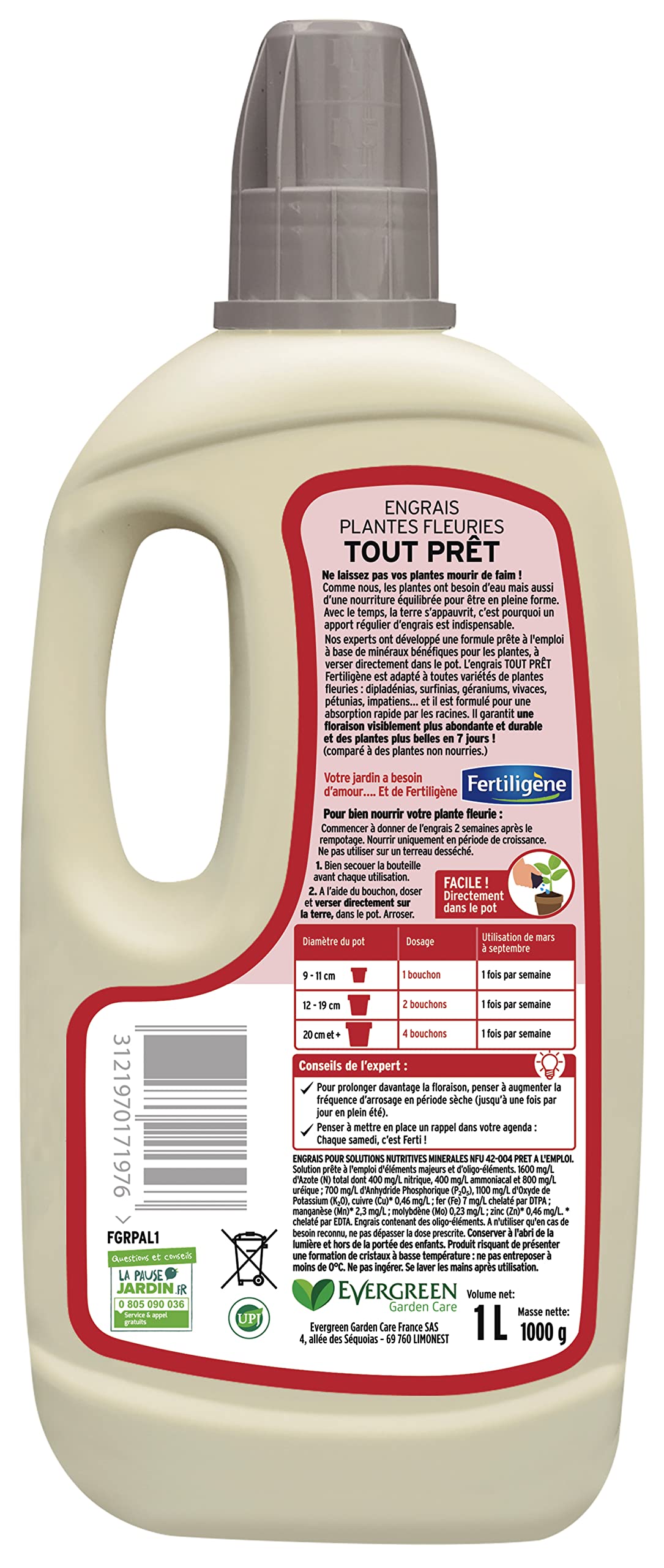 Fertilizzante Per Rose E Arbusti FERTILIGENE 1,2kg – Naturale Con Zeolite, Fioritura Abbondante 3 Mesi