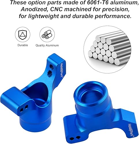 Miniatura 10 de Hobbypark - Portadores de eje trasero de aluminio para Traxxas 118 LaTrax Teton Desert Prerunner Rally, reemplazar piezas 7552X (verde)