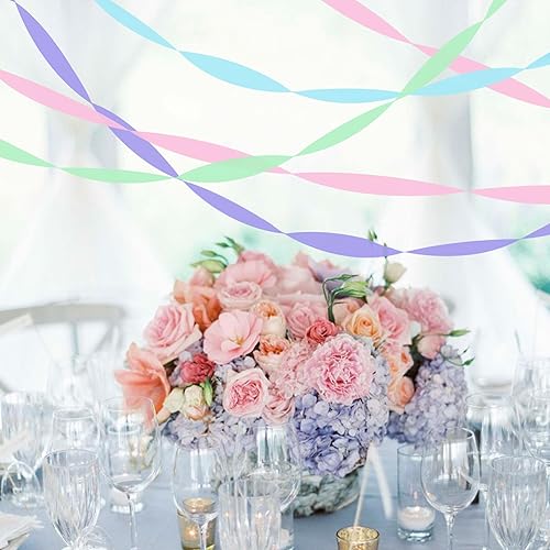 Vista 65 de 8 rollos de serpentinas de papel crepé doradas, decoración de fiesta de Año Nuevo, graduación, Navidad, arco iris, suministros de bricolaje