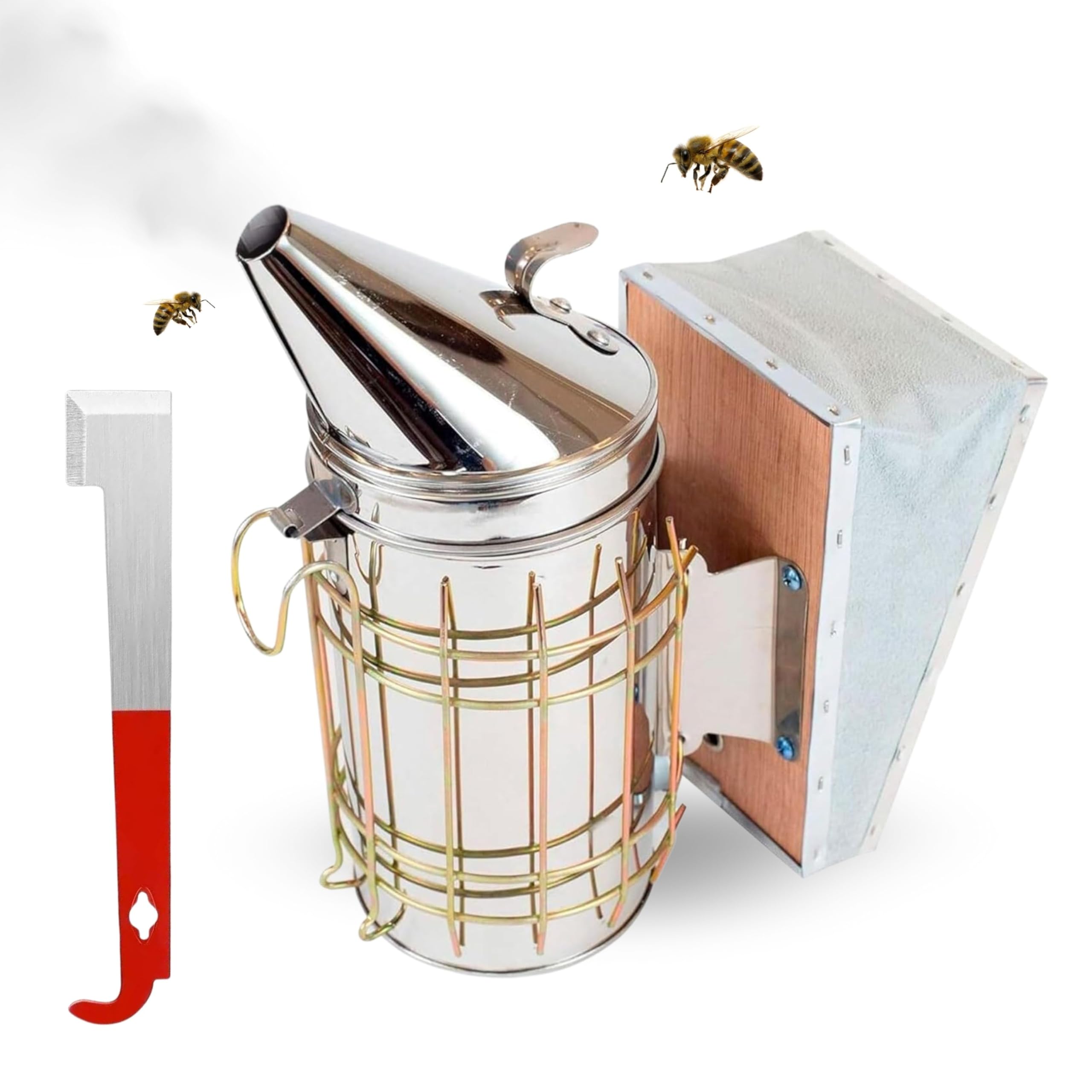 SunVara Bee Smoker Stainless Steel Heat Shield High Standard 11"