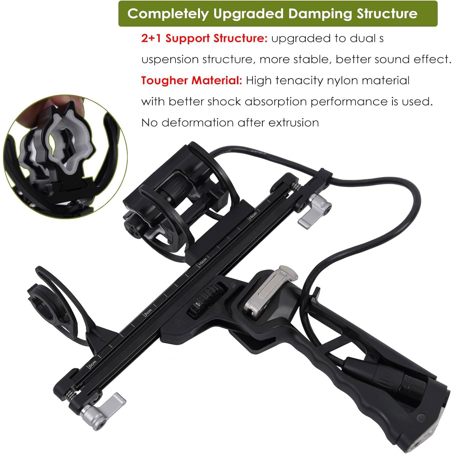 Blimp Microfoon Windscreen Ophangsysteem met XLR-kabel voor 20-22mm Canon Nikon Camcorder