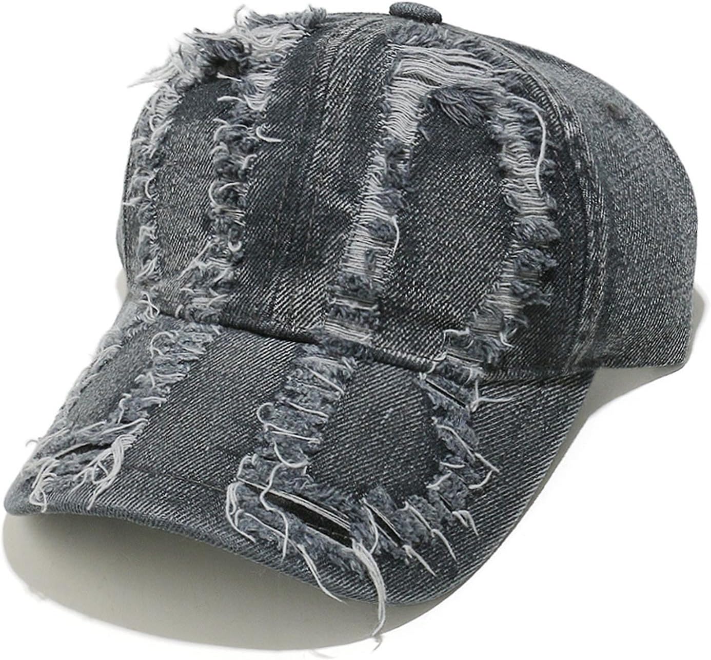 Distressed Baseball Cap for Women Men Vintage Washed Cotton Low Profile Adjustable Dad Hats Fashion Caps