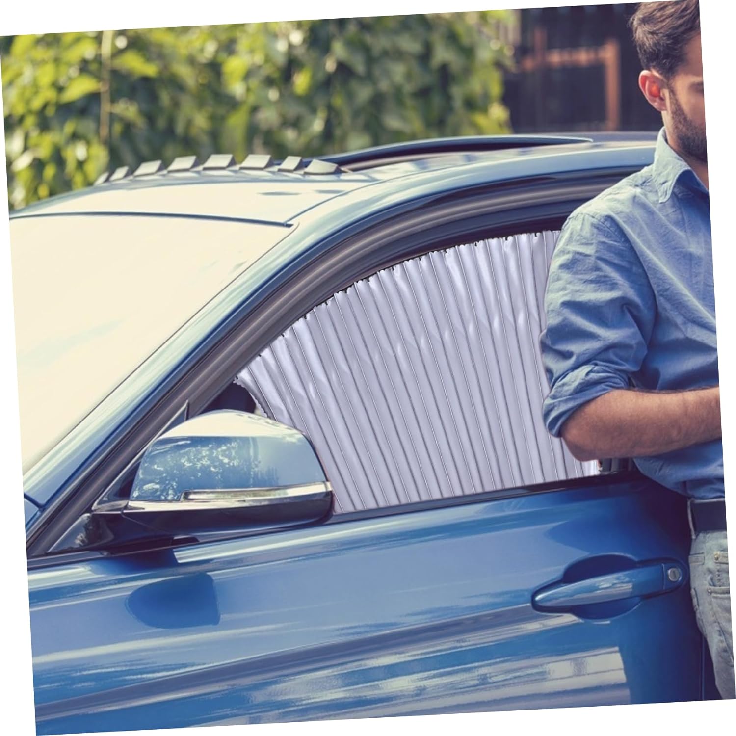 1Set Car Side Window Sunshade Auto Protective Curtain for Easy Installation Heat Rays for Safe Driving and Comfortable Interiors