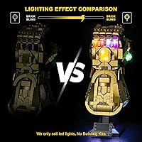 Vista 4 de Vaodest Luz LED para Lego 76191 Set Marvel Infinity Gauntlet, Diseño y Configuración Compatible con el Modelo 76191