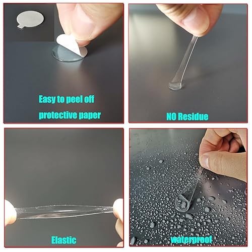 Miniatura 3 de 240 calcomanías adhesivas (0.79 pulgadas), puntos adhesivos de doble cara, calcomanías transparentes para póster, masilla redonda, masilla adhesiva