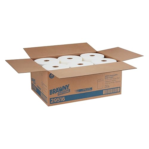 Miniatura 4 de Georgia-Pacific Brawny Professional A300 - Repuesto de rollo de toalla desechable 29516, blanco, 220 pies lineales por rollo, 6 rollos por caja