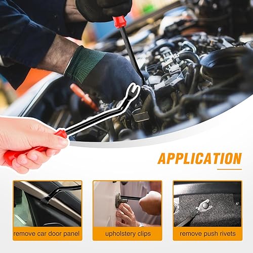 Vista 42 de GOOACC - GRC-47 Clips universales de plástico para guardabarros, 200 clips de remache con 6 tamaños de clips de retención de carrocería