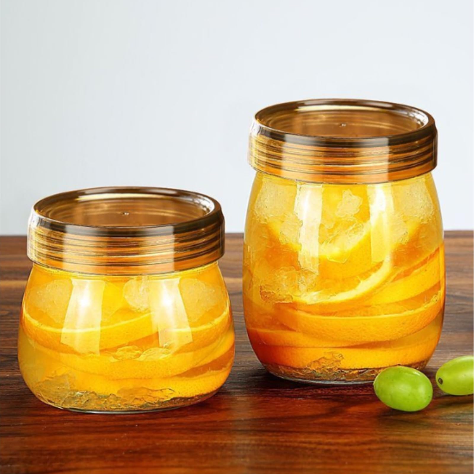 Botes Cocina Almacenaje 3 Tarros De Cristal Con Tapa For Almacenar Diversos Artículos Tarros De Cristal Con Tapa(Transparent-A)