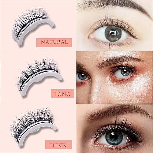 Miniatura 2 de Pestañas autoadhesivas Lash Buddy, 3 pares de pestañas autoadhesivas, 3 pares de pestañas tipo Buddy a presión, sin adhesivo (3 x gruesas)