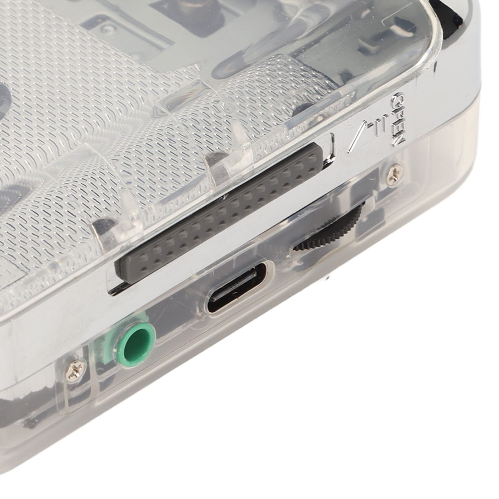 Tragbarer Kassettenspieler, USB C Kassette zu MP3 Konverter für Laptops, PC, Retro Audio Musikkassette zu Digital Konverter mit Kopfhörer, 3,5 mm AUX Ausgang