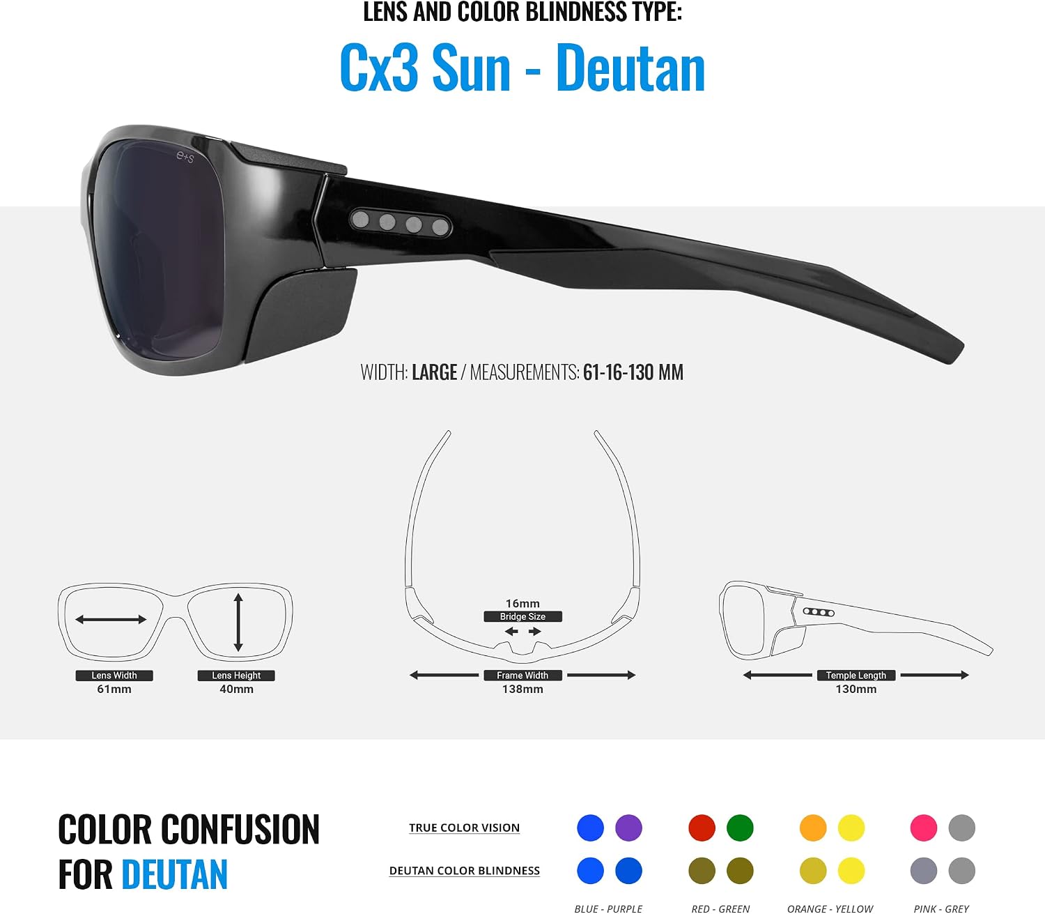 Enchroma Glasses - Summit - Color Correcting & Enhancing Glasses Outdoor Use for Deutan and Protan Color Blindness