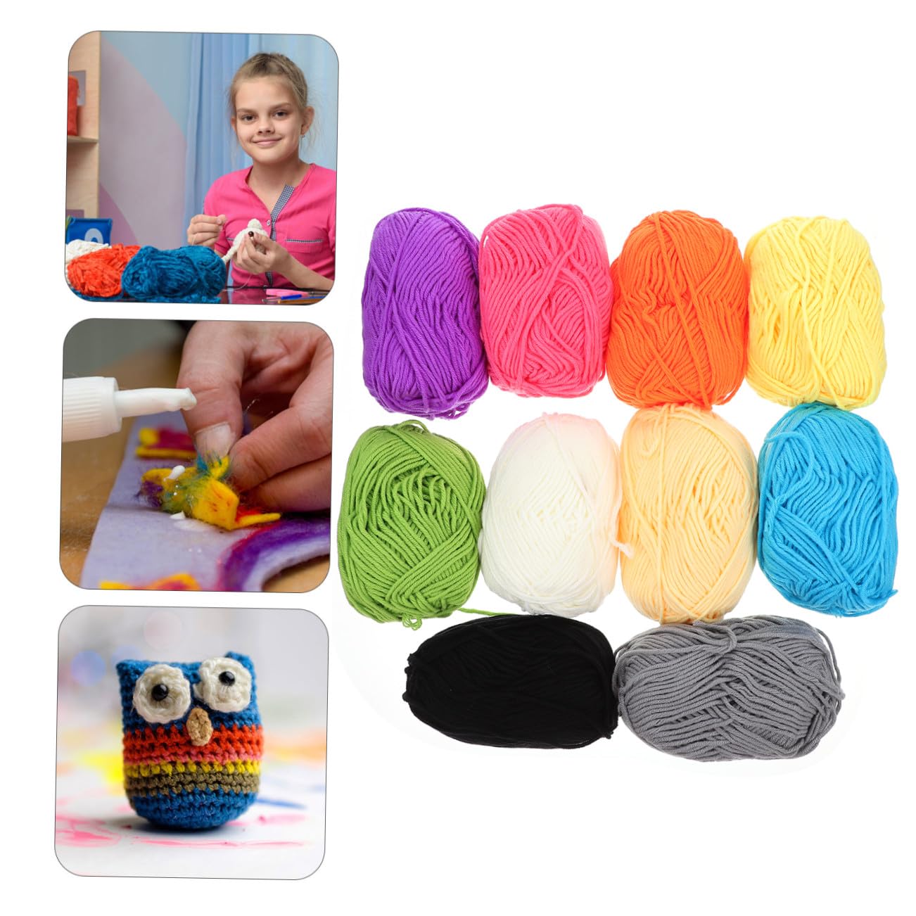Alipis 10pezzi Filato di Cotone per Uncinetto Gomitolo di Cotone per Maglieria Manuale Filato per Lavori Fatti Mano per Principianti ed Esperti
