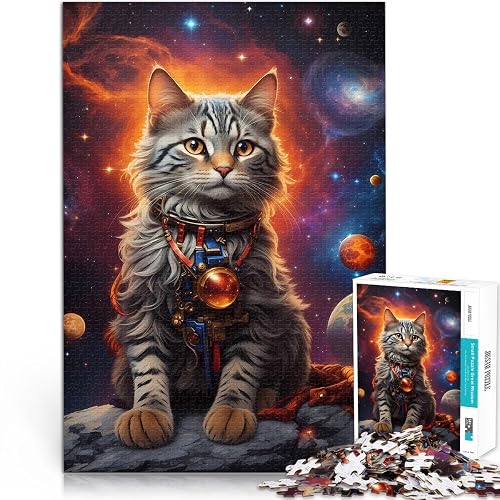 Gato Vintage Rompecabezas para Adultos de 1000 Piezas Juego Familiar para aliviar el estrés: desafío difícil…