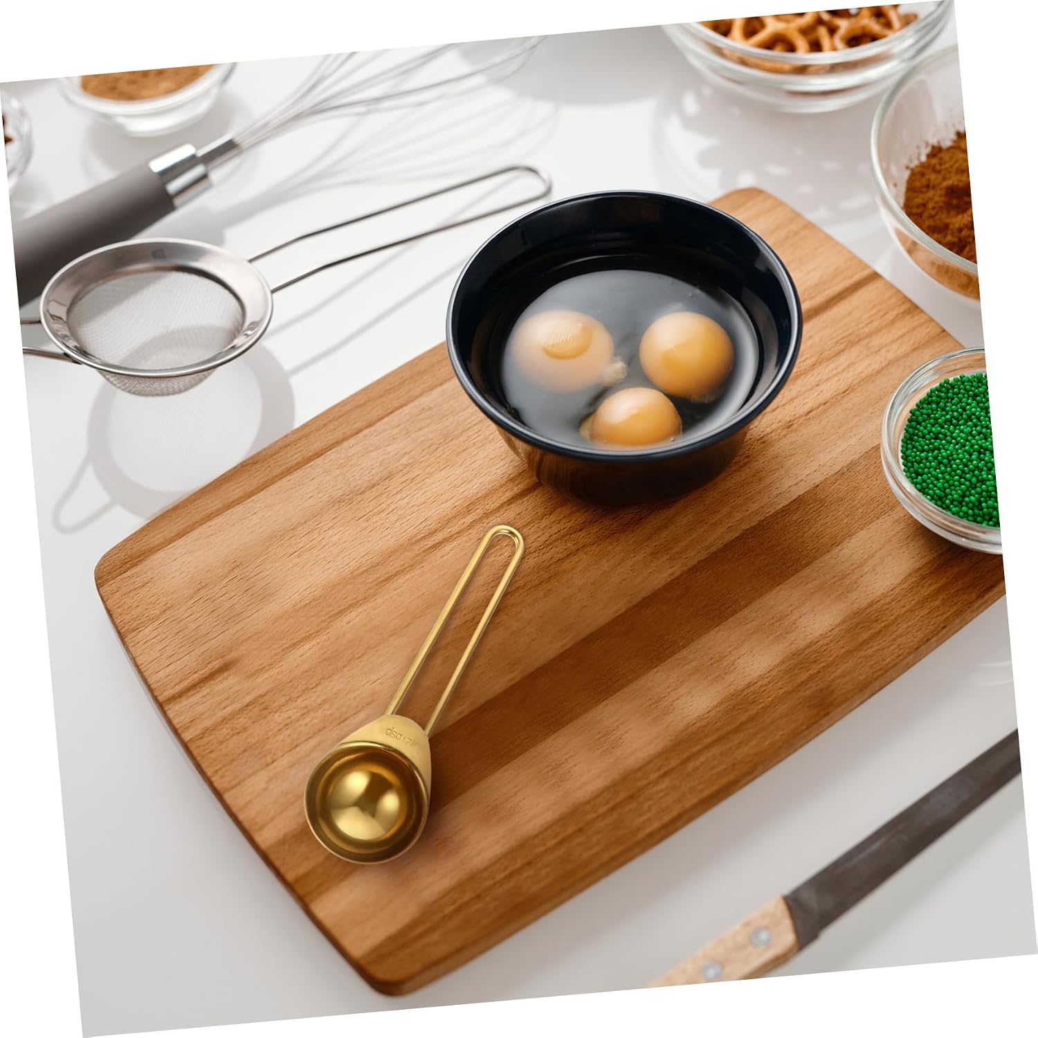 VOSAREA 9pcs Baking Tool Measuring Spoons for Pastry Stainless Steel Comfortable Handle