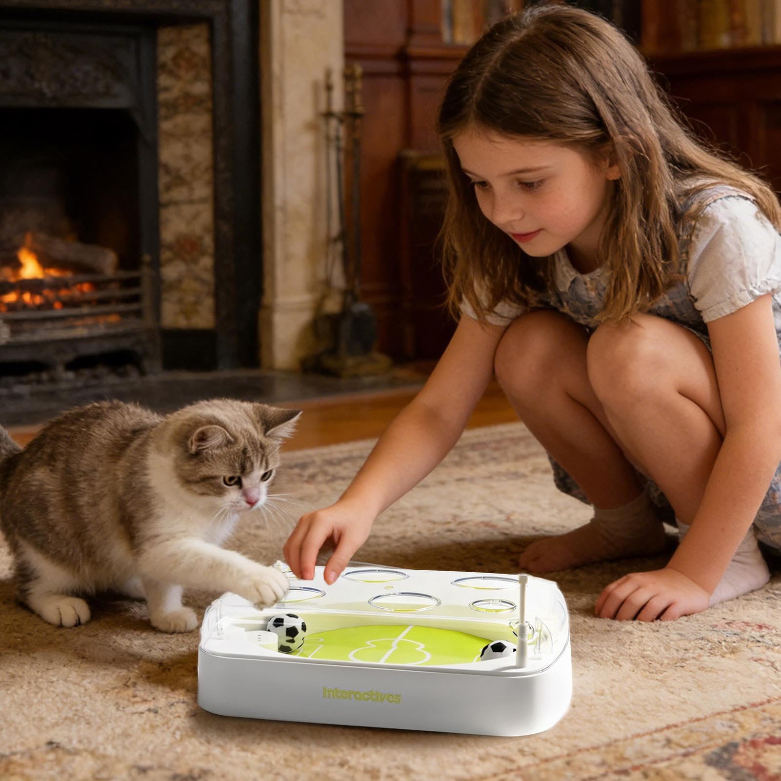 Pelotas de gato para interiores, juegos interactivos de fútbol eléctrico para mascotas, juguetes divertidos para gatitos, para el hogar, juego al aire libre, entrenamiento, ejercicio, estimulación