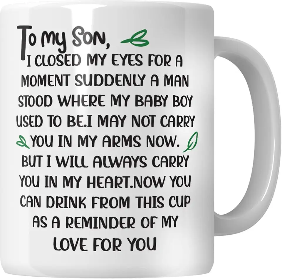 Personlig mugg för son med text eller motiv
