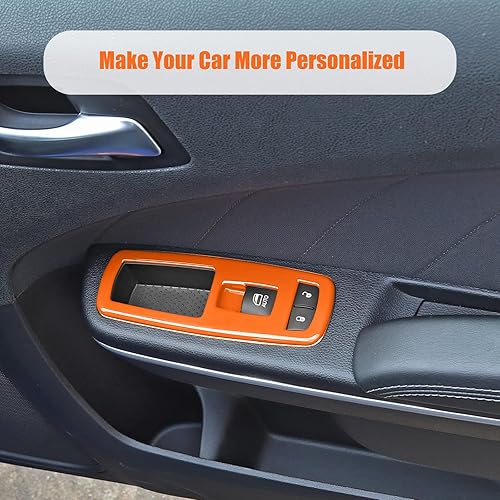 Miniatura 7 de Voodonala Interruptor de elevación de ventana, botón de control de elevalunas eléctrico, embellecedor para Dodge Charger Durango 2011-2025, para RAM