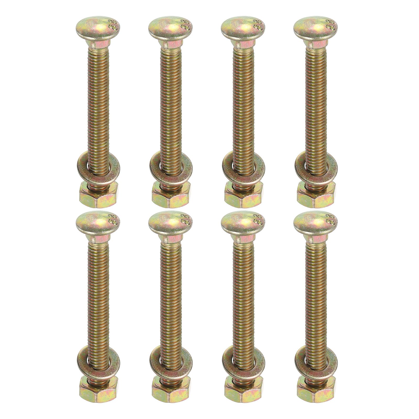 12 Pack 1/4-20 X 2 Inch Stainless Steel Carriage Bolts - Square Neck Construction Hardware