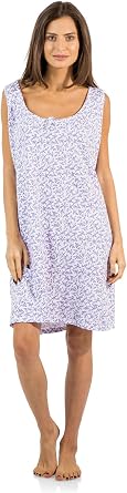 Casual Nights Womens Cotton Sleeveless Nightgown Chemise