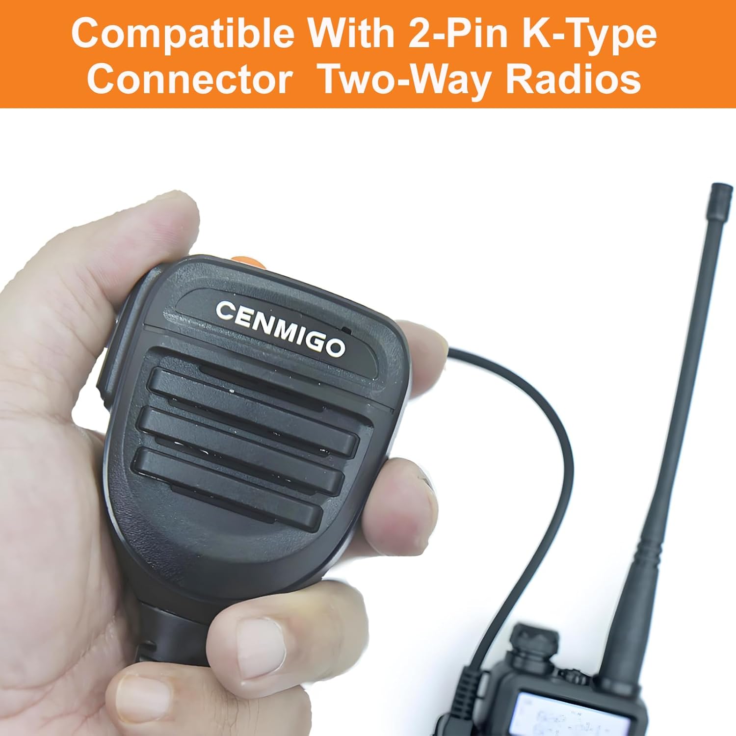 Walkie Talkie Speaker Microphone, Remote Shoulder-Mounted Police Mic Compatible (1 Pack)