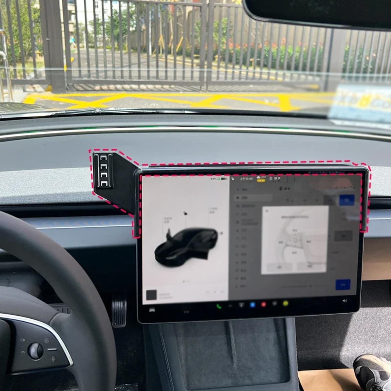 Uchwyt samochodowy dla Tesla Model Y 2024-2025, Uchwyt na telefon samochodowy