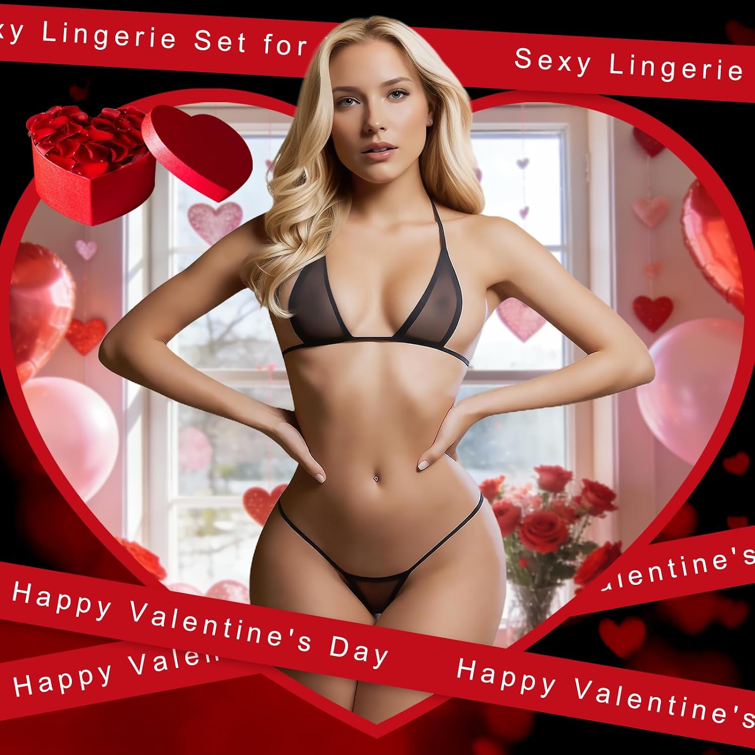Sexy Lingerie for Women, Sheer Lingerie Slutty Cute Teddy Babydoll Naughty Lingerie Black OneSize 2-8