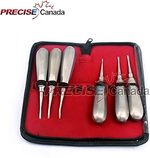 PRECISE CANADA: German Grade 6 PCS STR + CVD 1.5MM to 3MM Dental Extraction Elevator New