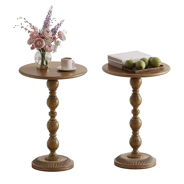Roman Column Metal Accent Table