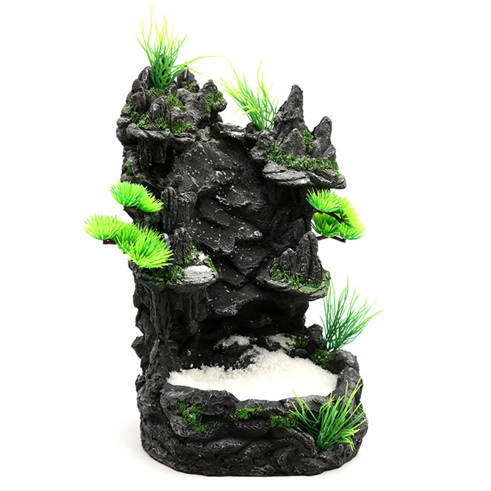 Decoración de Acuarios Aqua Quicksand Cascada Paquete Rainforest Tank Eco Tank Feng Shui Ornamento Wigwam Decoración Accesorios de Acuarios