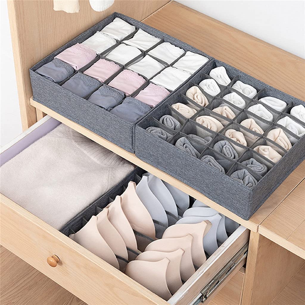 Organizador de cajones para Ropa Interior, Caja de Almacenamiento de Calcetines, Sujetador y Tela no Tejida, Armario Plegable, Divisor de Armario.