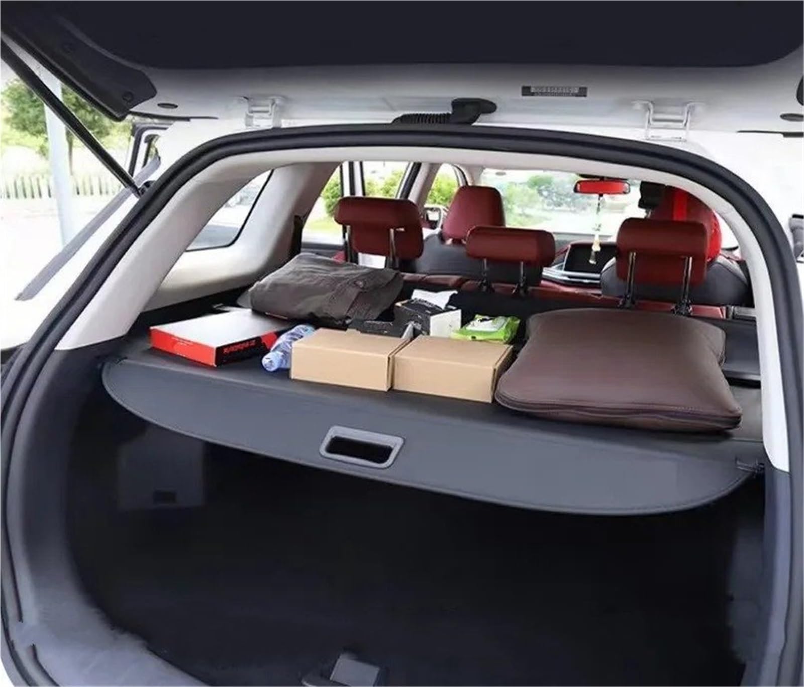 Plage ArrièRe Chargement Panel pour Ford pour Kuga pour Escape 2 MK2 2013 2014 2015 2016 2017 2018 2019, Tapis De Coffre Accessoire Rideau Arrière Rétractable Anti-Regards