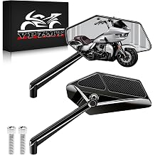 Black CNC Carbon Fiber Rearview Mirrors for Harley Sportster 883,1200