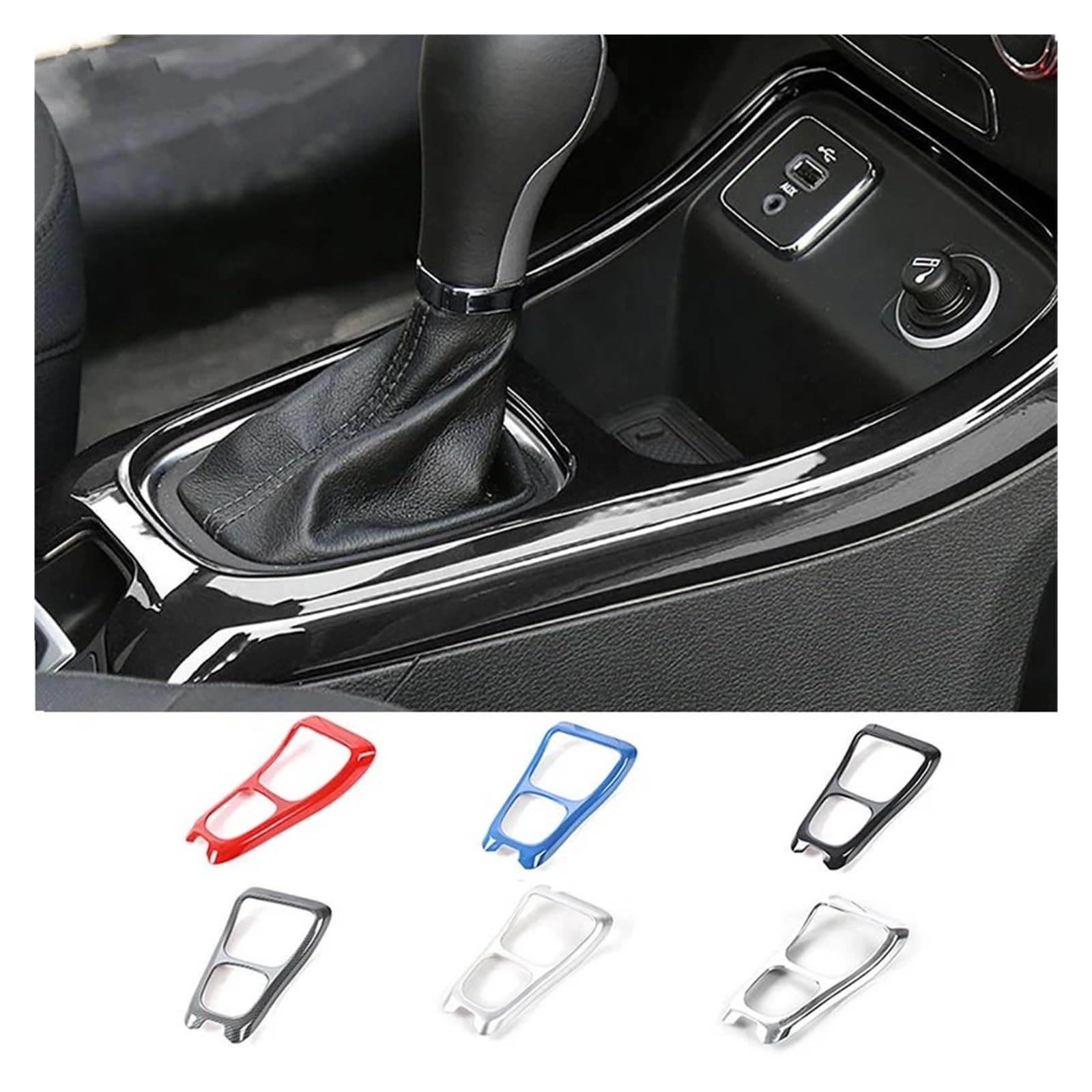 JeCar Cornice Decorativa In Carbonio Per Cambio Jeep Compass 2021-2022, Copertura Protettiva Adesiva