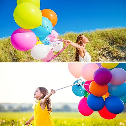 Miniatura 7 de Globos de látex azul real de 12 pulgadas, globos de confeti azul perla, globos de fiesta azul claro real para suministros de decoración de fiesta de