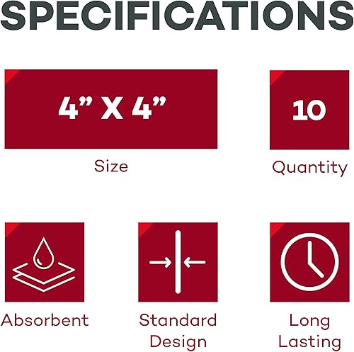 Miniatura 9 de Dealmed Vendaje hidrocoloide de marca de 4 x 4 pulgadas, vendajes finos para el cuidado de heridas para botiquines de primeros auxilios empaquetados
