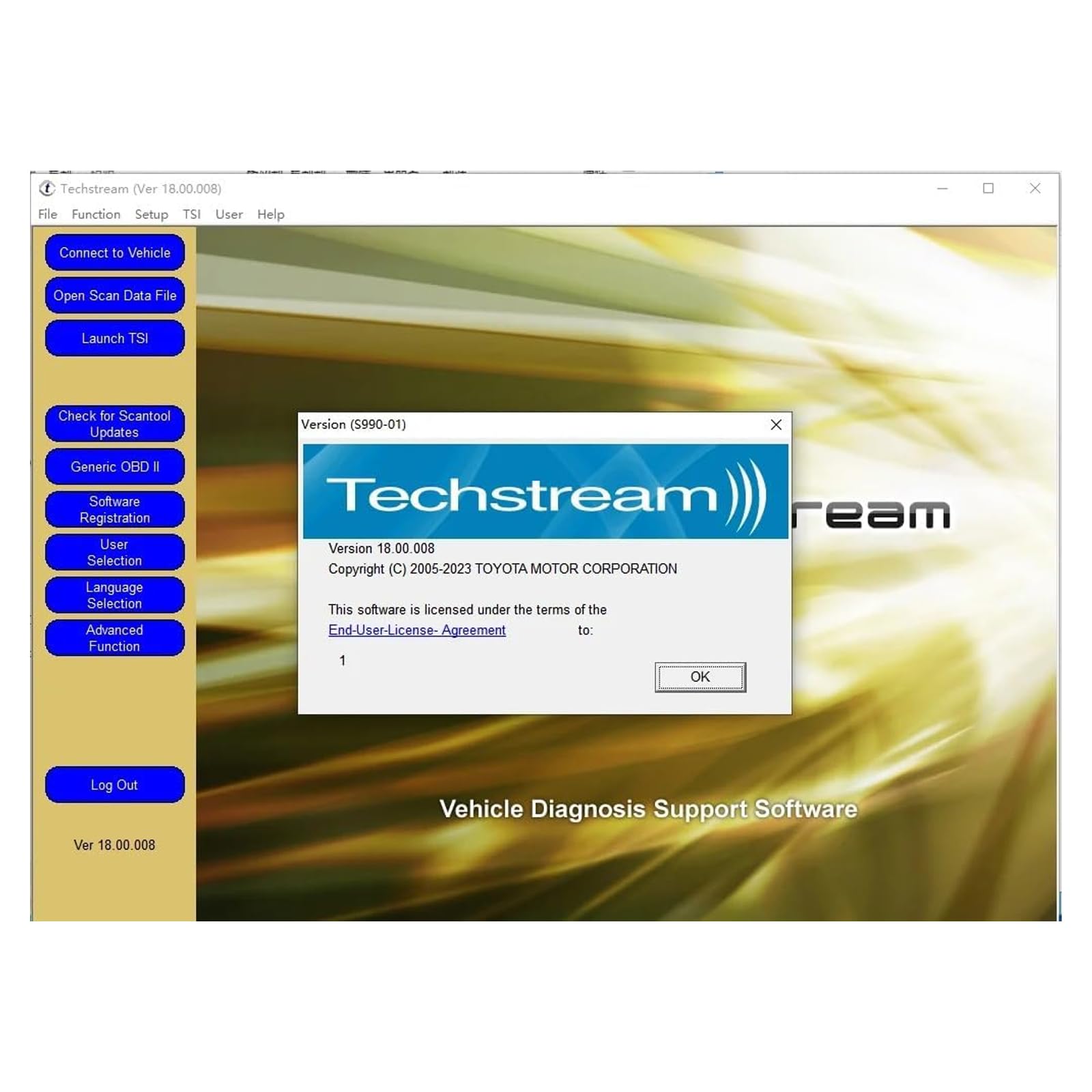 VCI J2534 OBD2 USB-Diagnosekabel, Software V16.00.017 & Firmware V1.4.8, ECU-Codierung, Programmierung und OBDII-Scan-Tool, 16-polige Schnittstelle, kompatibel mit Windows XP/7/10, Treiber-CD im