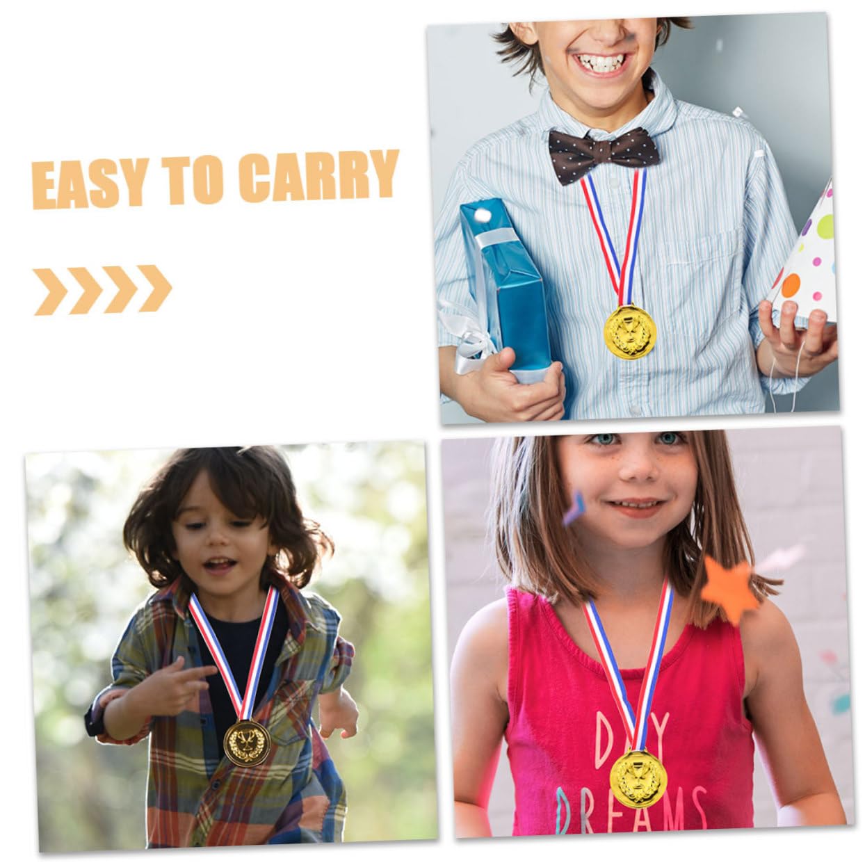 TOYANDONA Medallas de Premios Deportivos para Niños 50 Piezas Galvanizadas Oro Metal con Cinta para Fútbol y Baloncesto Eventos Escolares Fiestas Deportivas