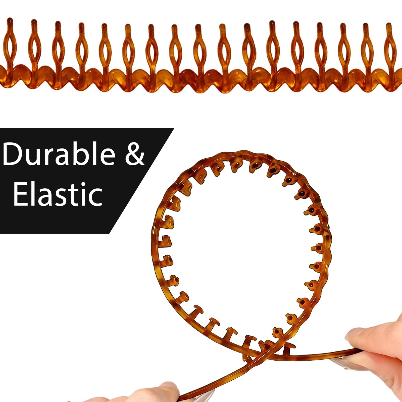 8 fasce per capelli con denti antiscivolo, pettine, alla moda, in plastica, accessori per capelli, per donne, uomini, adolescenti, ragazze, leopardato