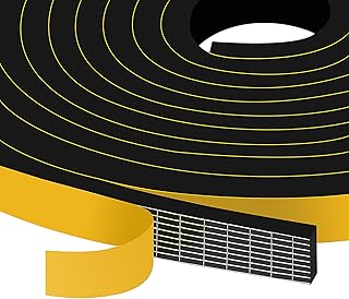 Trisiki Weather Stripping Door Seal Strip, Strong Adhesive Doors and Windows Insulation Soundproof Weatherproof Foam Tape ...