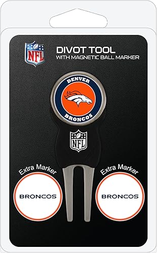 Vista 13 de Team Golf NFL Divot Tool con 3 marcadores de pelota de golf, marcadores son magnéticos extraíbles de doble cara esmaltado