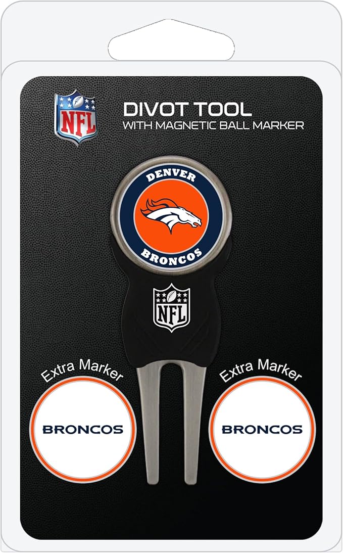 Team Golf NFL Divot Tool with 3 Golf Ball Markers Pack