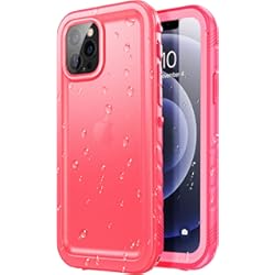 SPORTLINK Funda iPhone 12 Pro MAX Impermeable Antigolpes - 360 Grados Militar Integral Protector [IP68 Waterproof Sumergible] Carcasa Antigolpes Acuatica con Pantalla/Camara Proteccion(Rosa)