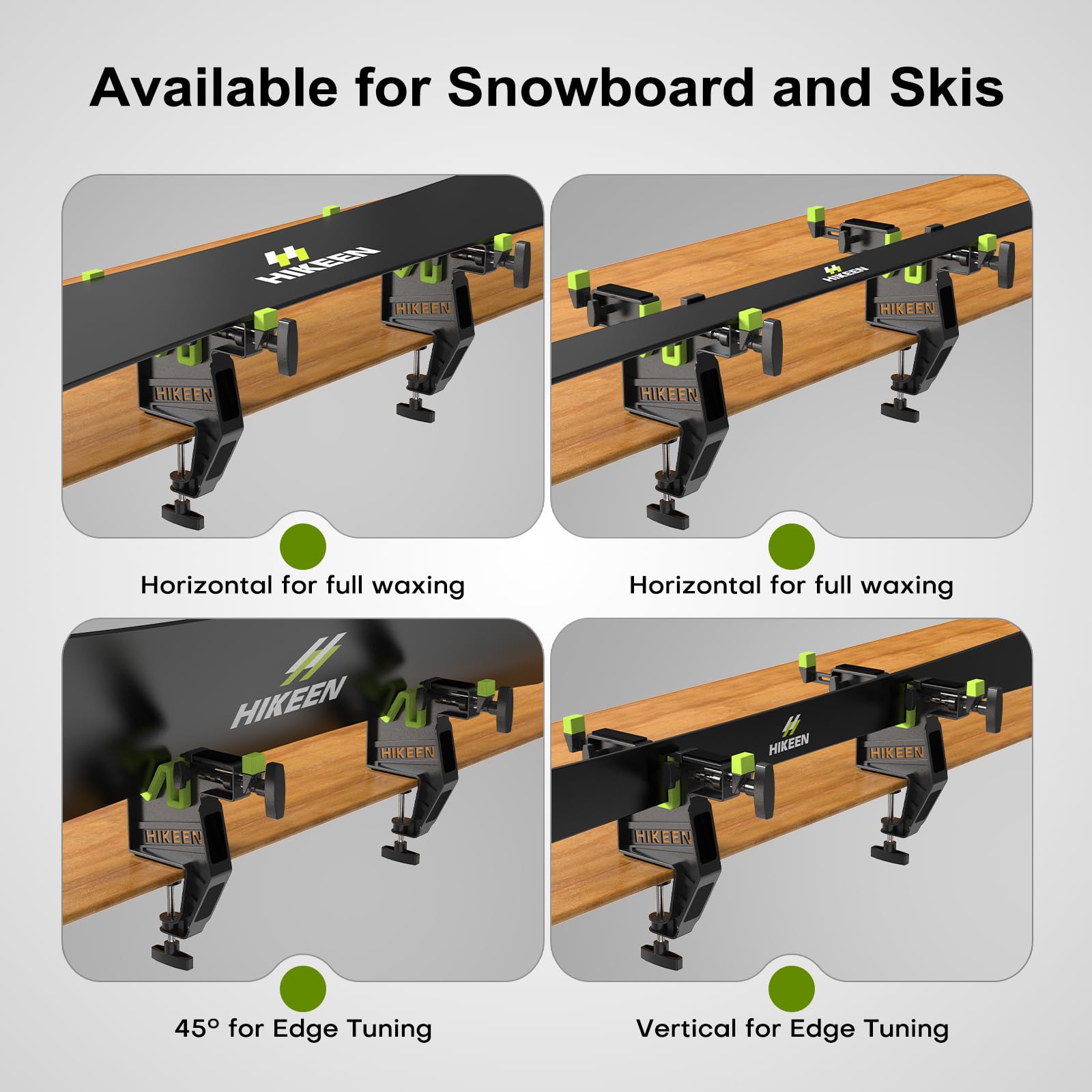 BOOSTEADY Étau pour Ski et Snowboard Réglable Réparation Cirage 2PCS Patins Antidérapants Horizontal Vertical 45°