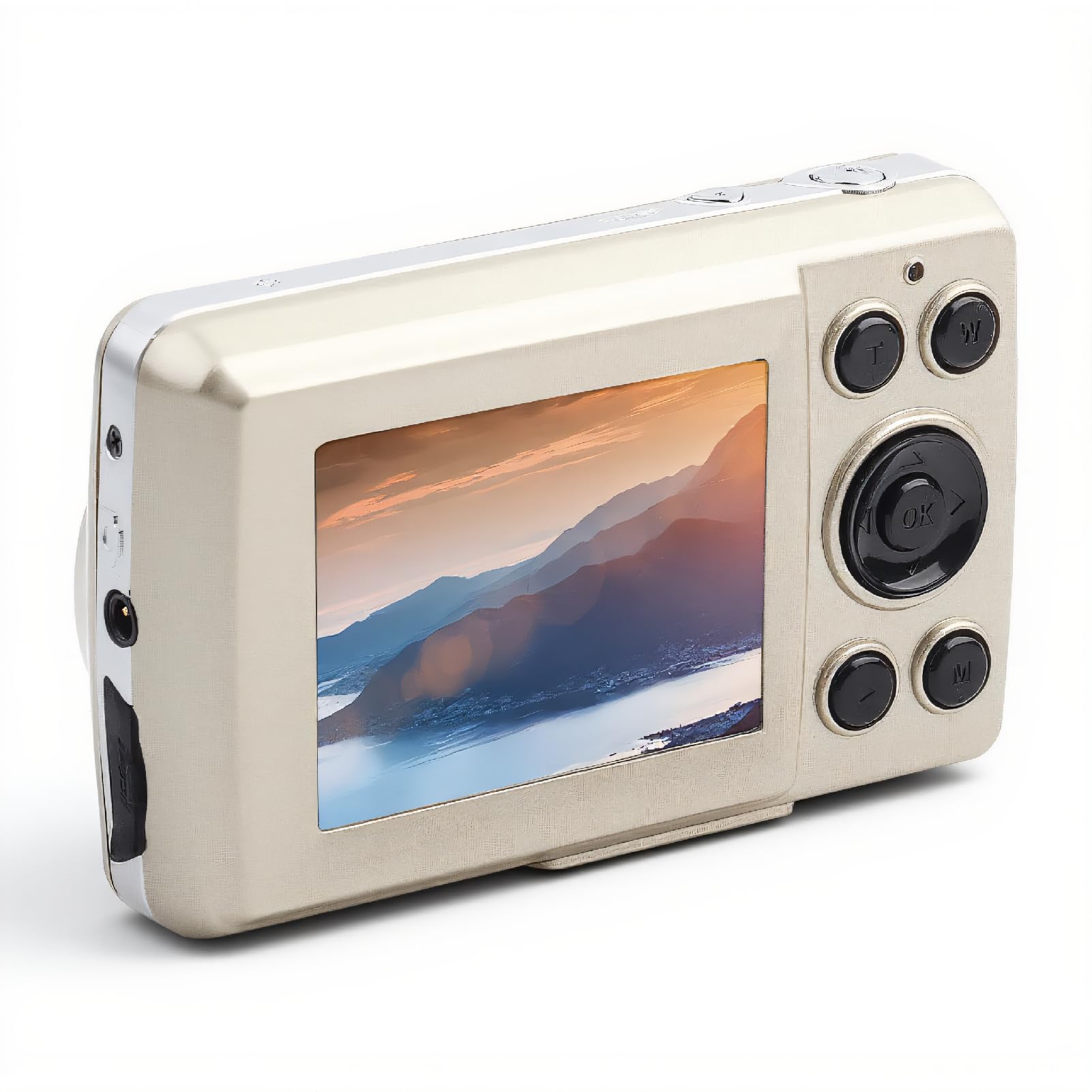 Compact Digital Cameras, 5MP 720P 30FPS Video Camera Camcorder with 2.4in LCD Screen and 16X Zoom, Portable Camera for Outdoor Travel Vlogging,Gold-picture-27